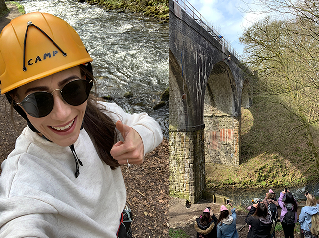 Experience a Hen Do Abseil in the peak district with peak outdoor training